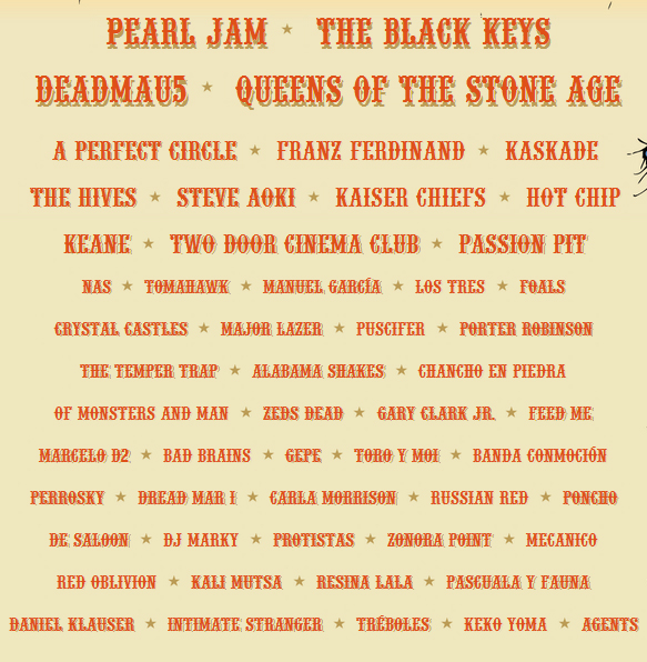 Pearl Jam, the Black Keys, QOTSA, Franz Ferdinand e mais no Lollapalooza Chile